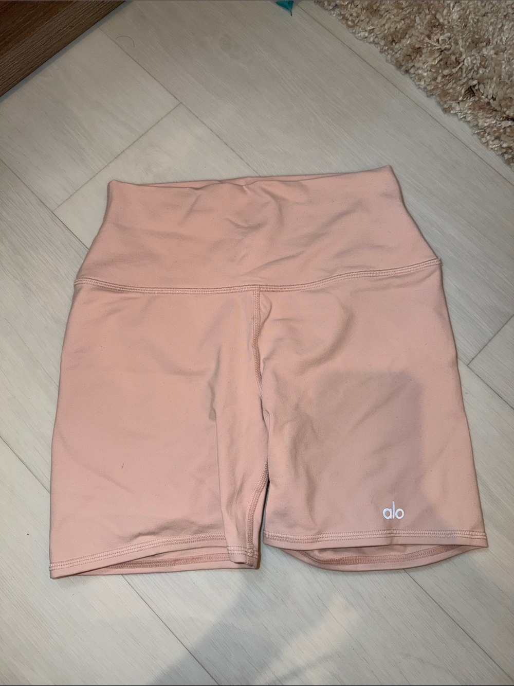 ALO Yoga High-Waist Bike Shorts in Blush